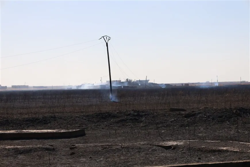 Fires cause heavy damage in Al-Tawila village near Tal Tamr