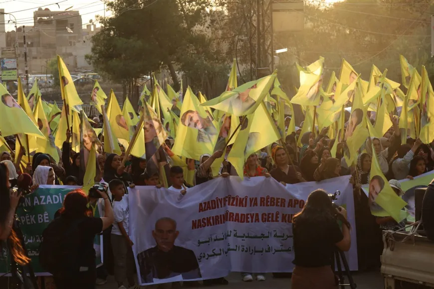 Mass rally in Hasakah calls for leader Ocalan’s physical freedom