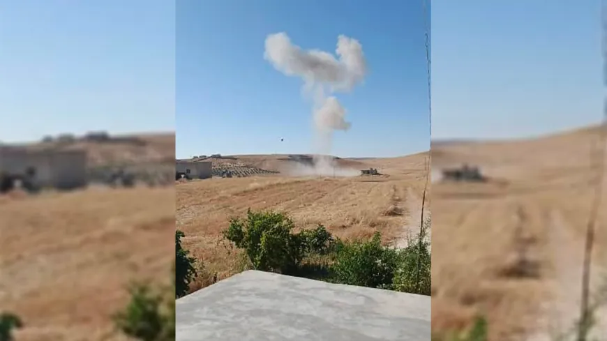 Suicide drone shells villages in southern region in rural Kobani