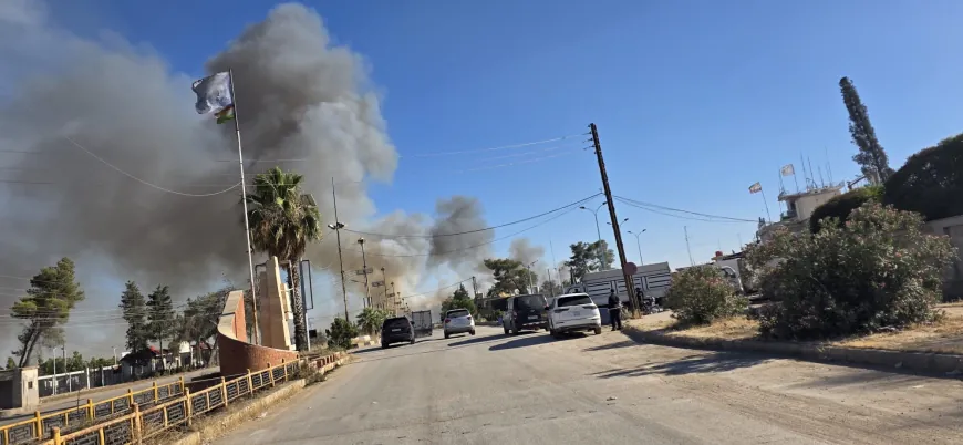 fire broke out near Qamishlo International Airport