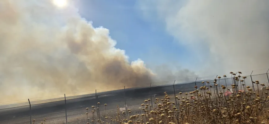 fire broke out near Qamishlo International Airport