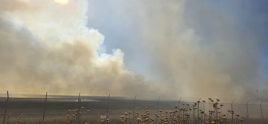 fire broke out near Qamishlo International Airport