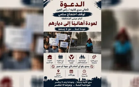 Displaced residents of Serêkaniyê begin series of sit-ins demands return to their city