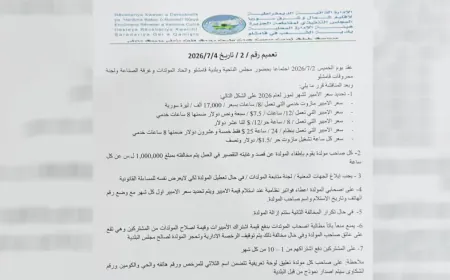 Qamishlo Municipality sets ampere tariffs for July, imposes penalties on violators