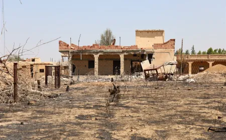 Displaced families return to devastated villages in Zirghan and Tal Tamr