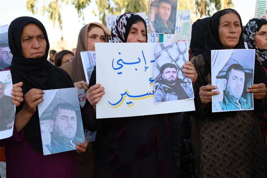 protest held by families of prisoners in Tal Tamr for release of their children