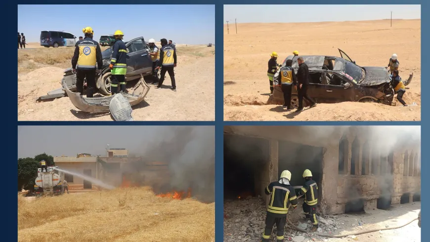 170 fires, 12 traffic accidents leave 13 injured in Syria