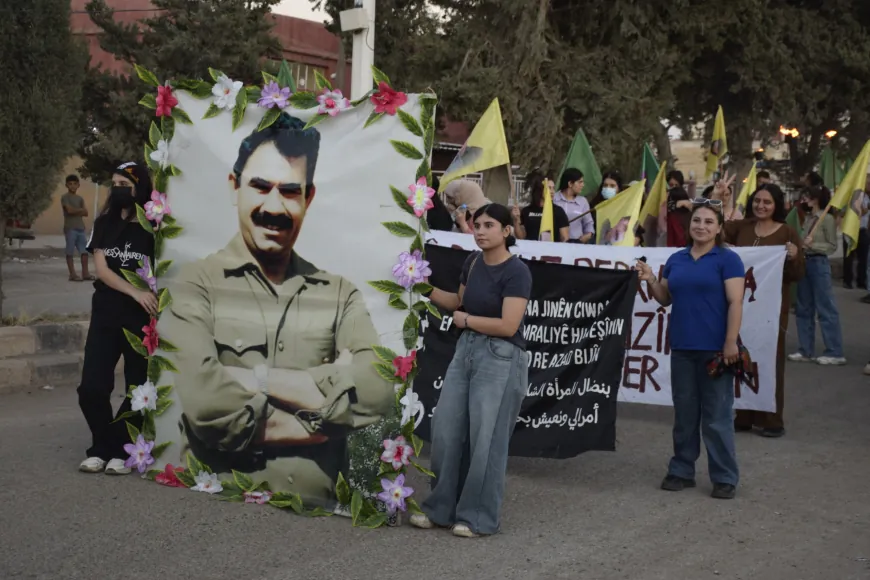 Mass rally in Al-Darbasiyah calls for leader Ocalan's release