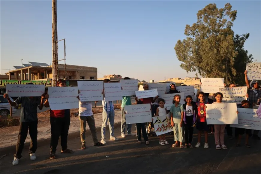 Tel Tamr residents protest rising prices and living costs