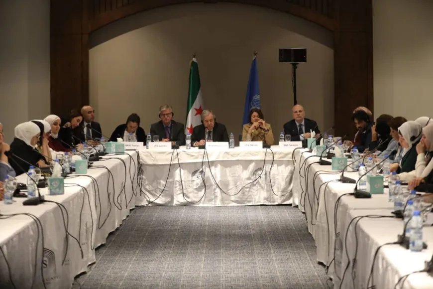 UN Secretary-General meets representatives of 18 Syrian women's organisations in Damascus