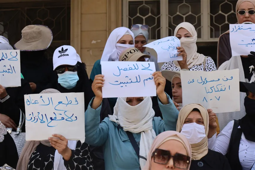 Hasakah contract teachers demand permanent jobs, unpaid salaries
