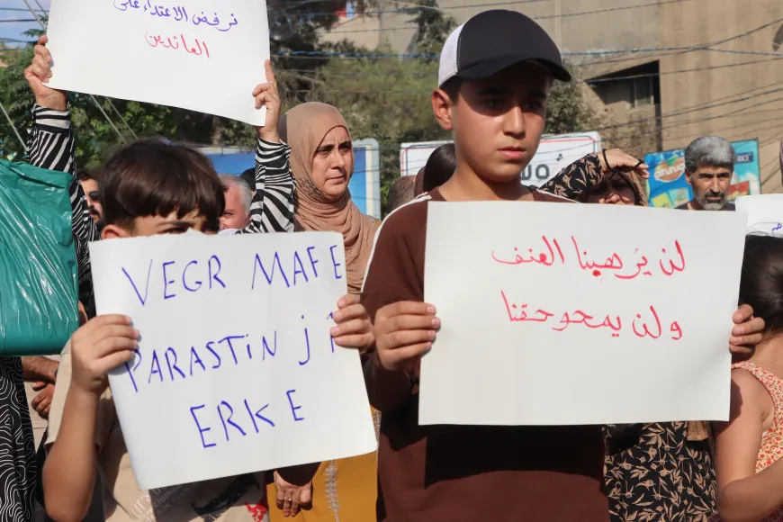 Protests in Hasakah cities denounce attacks on Serekaniye returnees