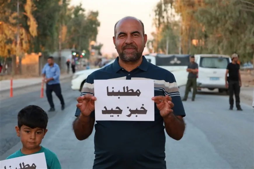 Tel Tamr residents protest rising prices and poor services