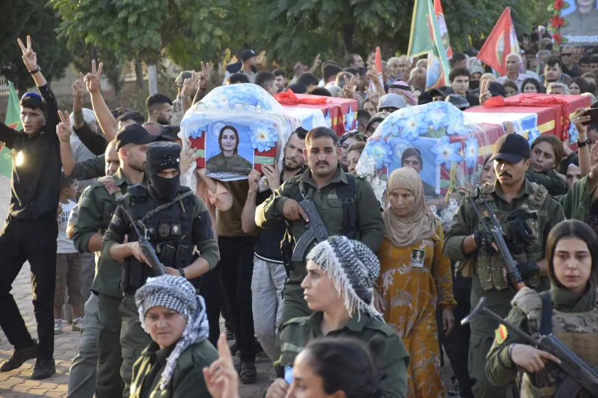 Funeral held for two female martyrs in Derbasiyah