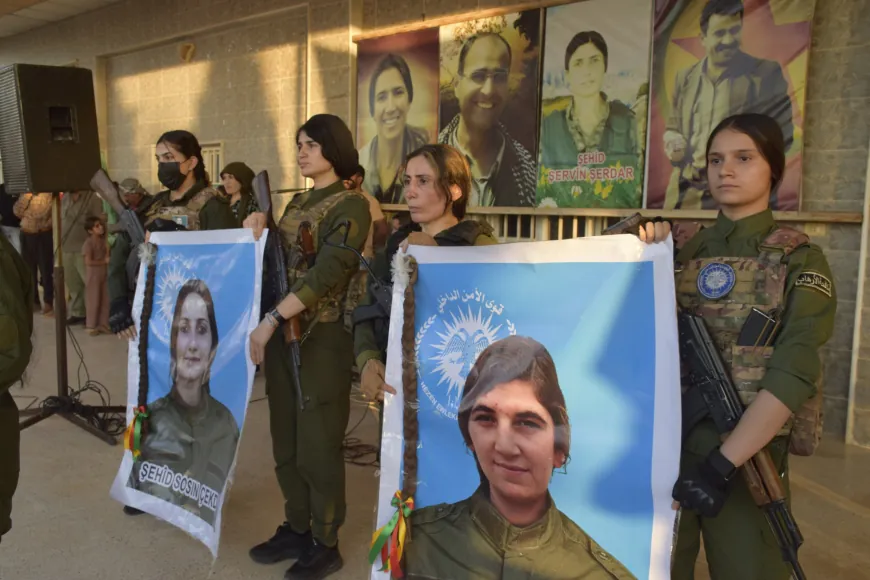 Funeral held for two female martyrs in Derbasiyah