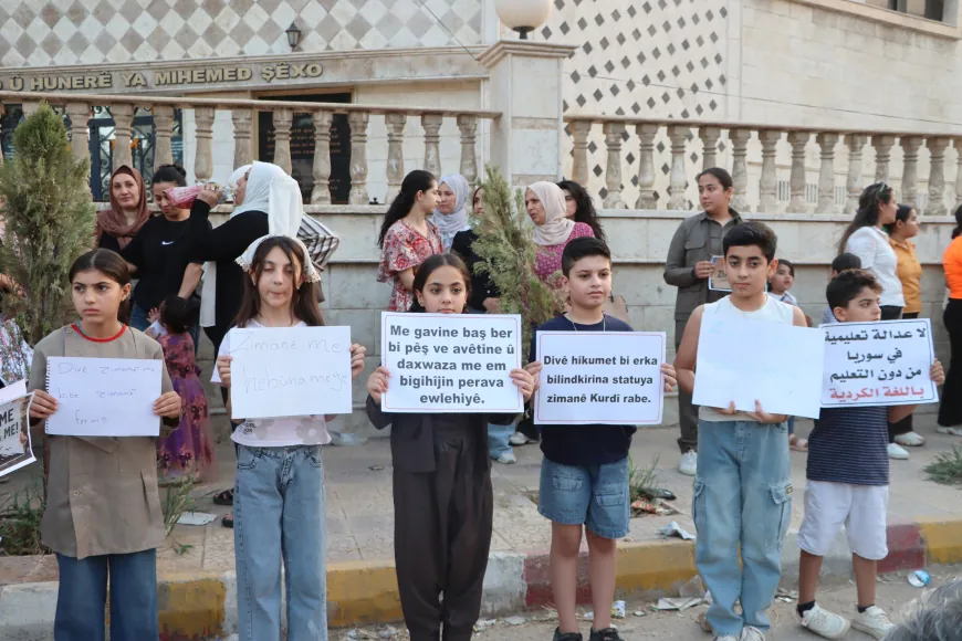 Protests in Hasakah, Qamishlo reject reduction in Kurdish Language classes