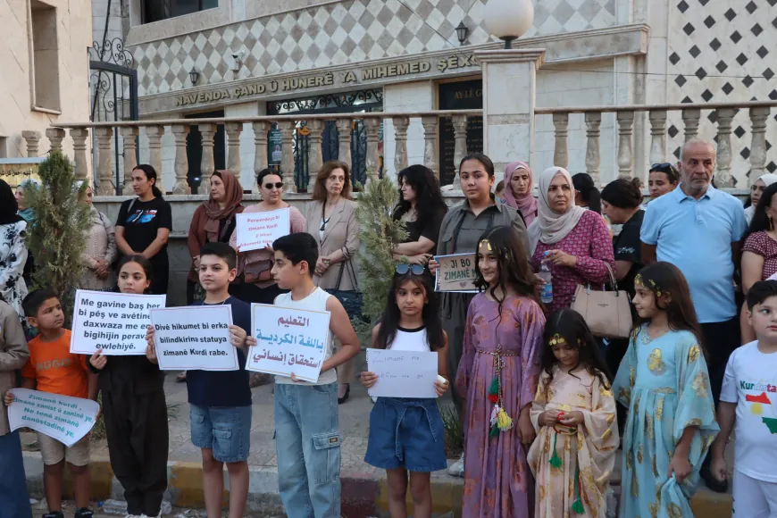 Protests in Hasakah, Qamishlo reject reduction in Kurdish Language classes
