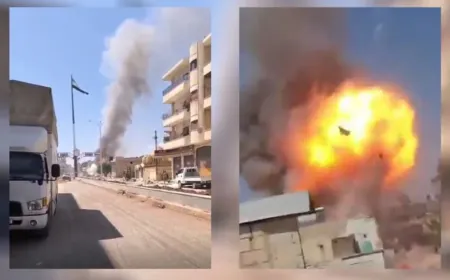 Powerful explosions shake Idlib's Binnish