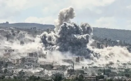 Israeli forces carry out a major bombing in southern Lebanon