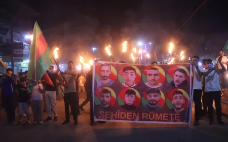 Torchlight rally in Garkê Legê honors Sipan and Kobani Prison Fire Victims