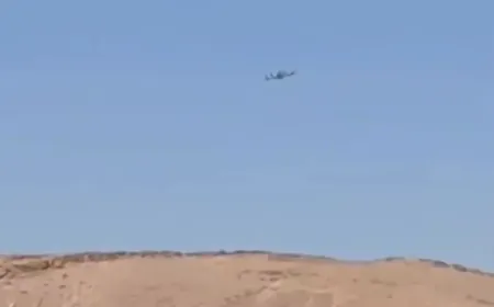 US aircraft flies over Palmyra Desert area as ISIS positions are targeted