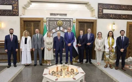 Syrian Parliament Speaker meets French Senate delegation