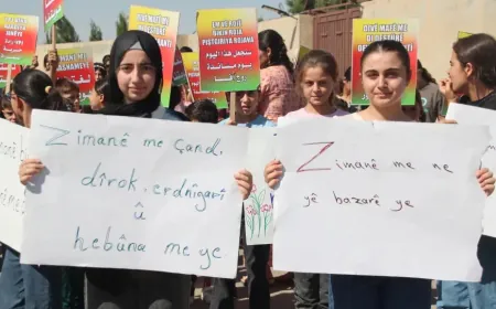 Students and families demand education in Kurdish mother tongue