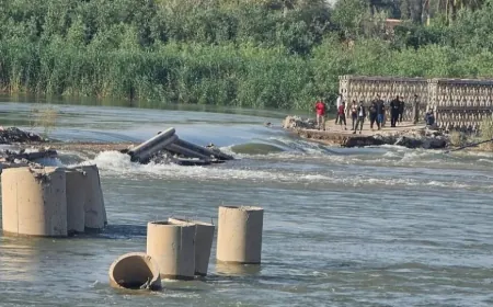 Euphrates rises in Deir ez-Zor, flooding farmland