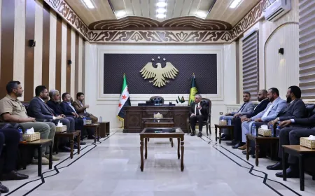 Meeting between Governor of Hasakah some district, subdistrict directors in Jazira area