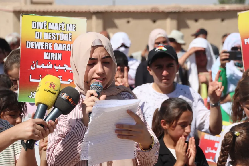 Dêrik sit-in continues, Amuda protest rejects Kurdish education limits