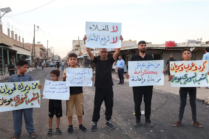 Residents of Tal Tamr hold sit-in in protest against fuel price soars