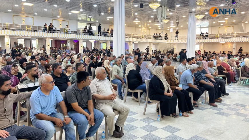 Mazloum Abdi holds public meeting in Kobani to discuss latest regional developments