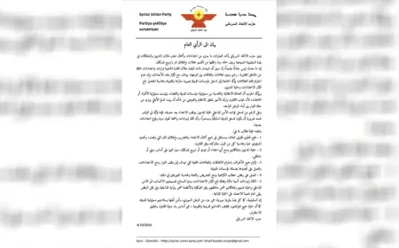 Syriac Union Party condemns attacks in al-Suqaylabiyah and calls for state intervention and accountability