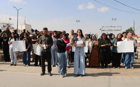 Qamishlo youth protest hiring outsiders at Qamishlo Airport