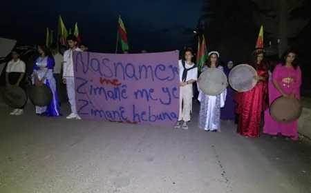 Tel Tamr, Zerkan youth demand constitutional recognition of Kurdish language 