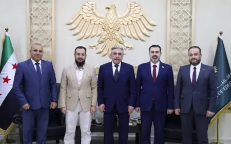 Hasakah governor meets Finance and Education Ministers