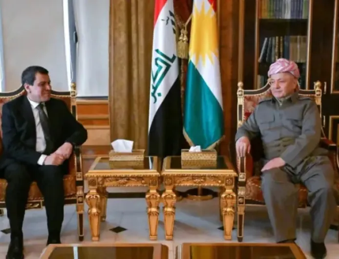 Mazloum Abdi, Masoud Barzani discuss Kurdish affairs, developments in Syria