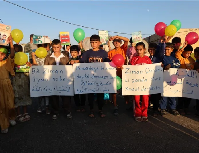 Tel Tamr residents reject limits on Kurdish education, calls for constitutional recognition