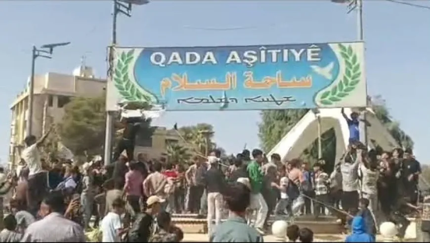 Rioting in Hasakah’s peace square ahead of Syrian flag raising event