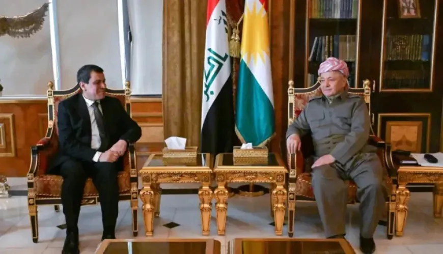 Mazloum Abdi, Masoud Barzani discuss Kurdish affairs, developments in Syria