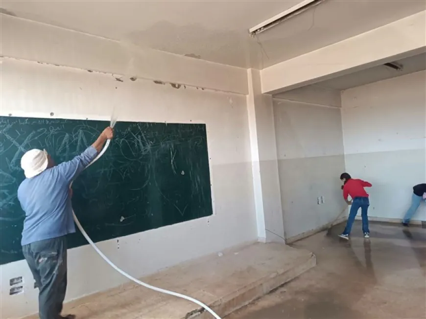 Rabea’t residents begin repairs to damaged school to accommodate 170 children