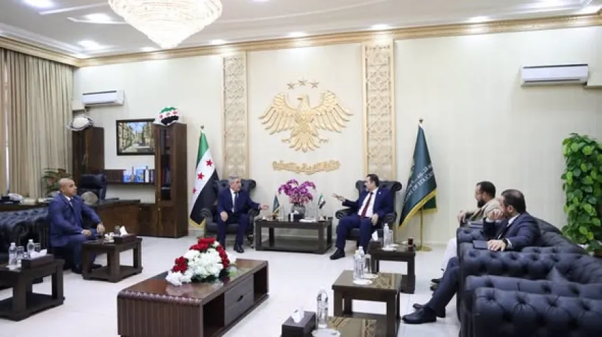 Hasakah governor meets Finance and Education Ministers