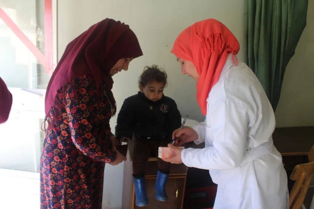 Pequeña habitación considerada como hospital para la gente del vecindario de al-Hilalia