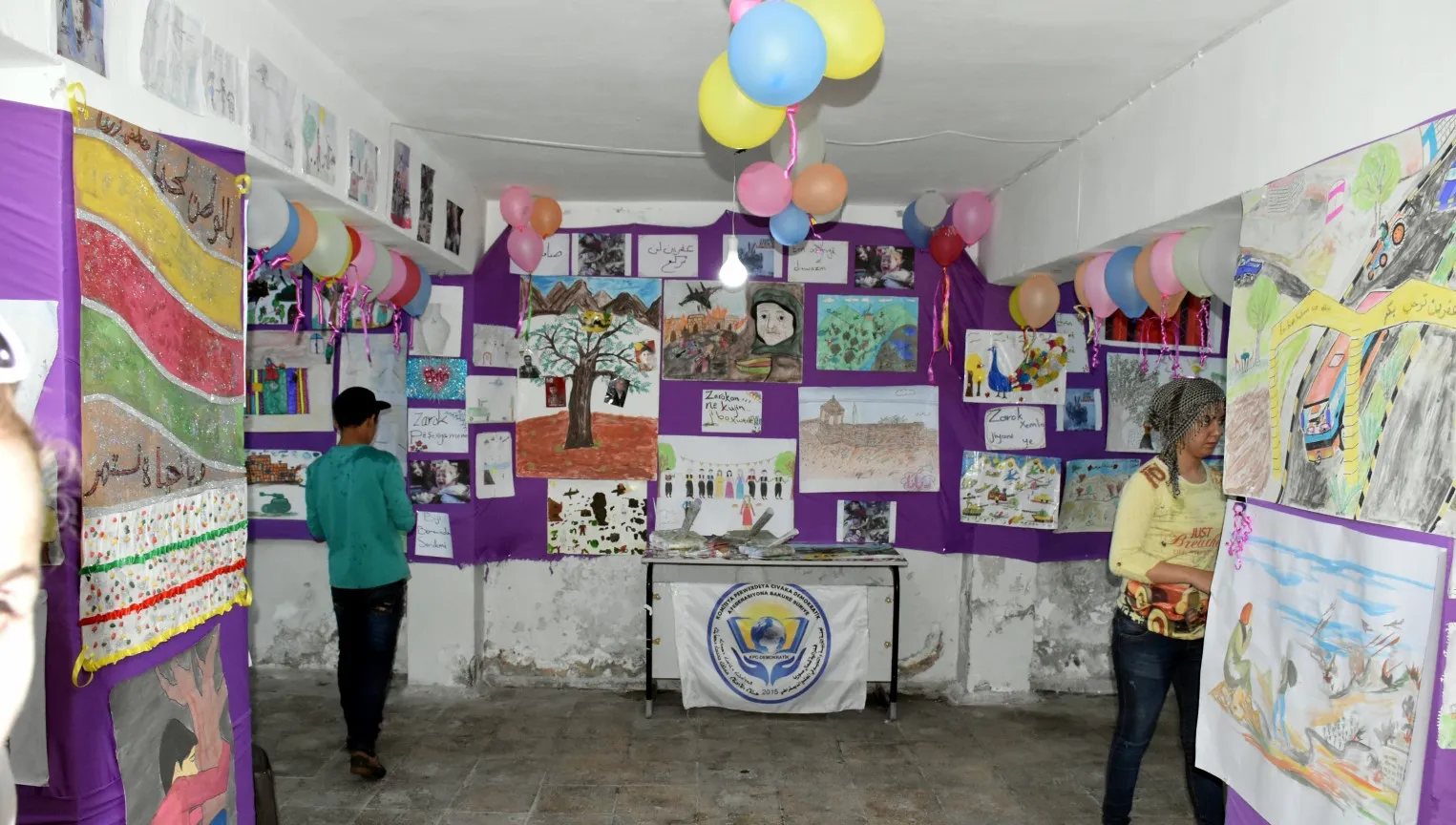Nuestra exposición es un mensaje para expresar apoyo a los niños de Afrin