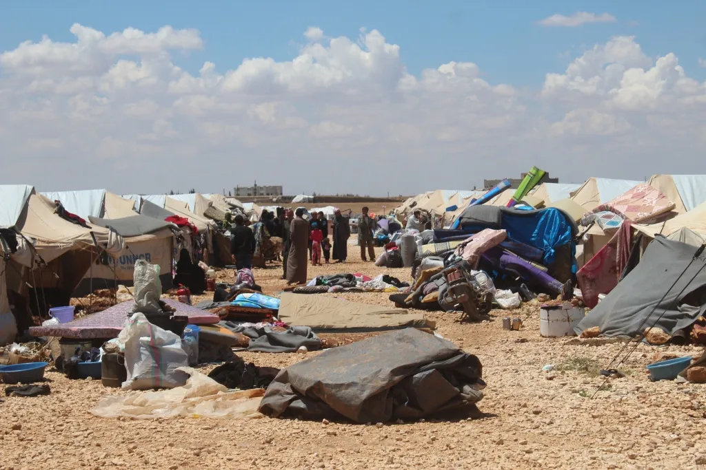 Las lluvias convirtieron la noche de los refugiados en una pesadilla
