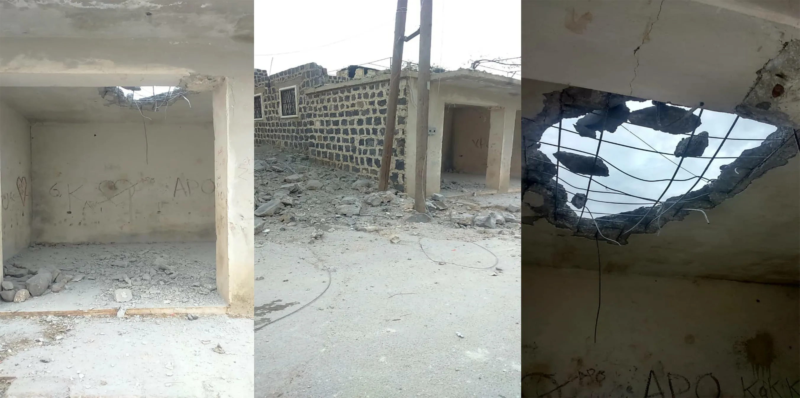 Ejército de ocupación turco bombardeó el pueblo de Bine