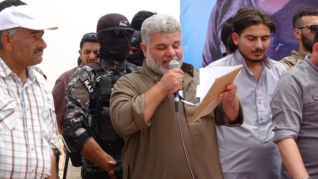 Al-Raqqa despidió al mártir Mustafa al-Khelef