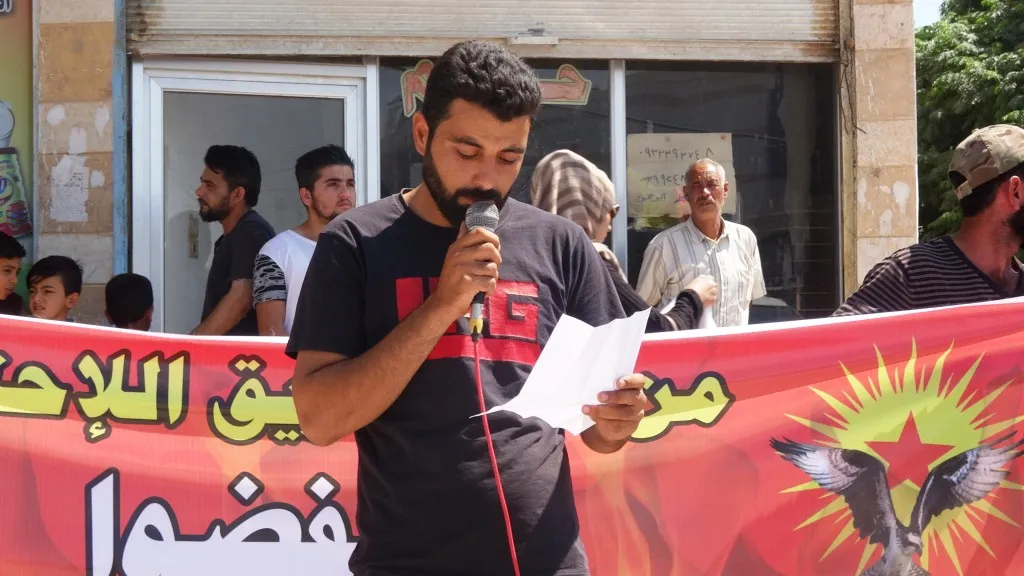 Demo denunciando la intervención turca en Siria, Irak y Libia