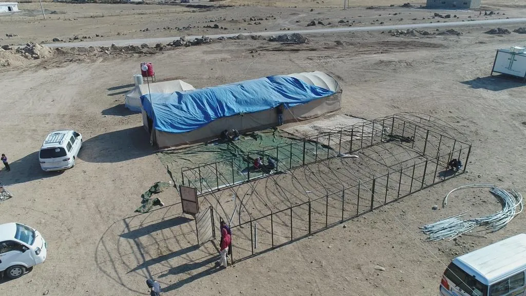 La infraestructura en el campamento WashoKani está en marcha
