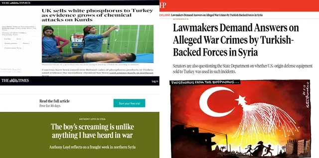 The Times se pregunta por qué Occidente se niega a investigar las acusaciones de Turquía con fósforo blanco